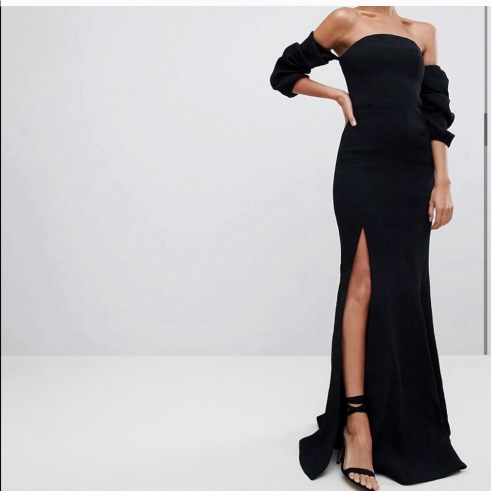 Off the shoulder maxi dress